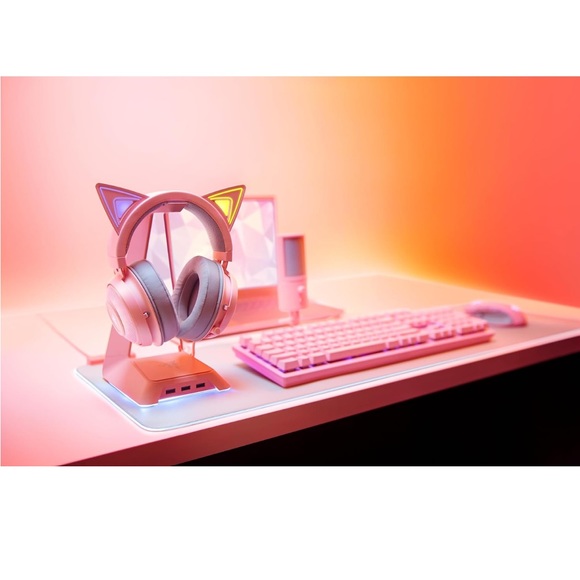 Razer Kraken Kitty RGB USB Gaming Headset Quartz Pink - Picture 6 of 13